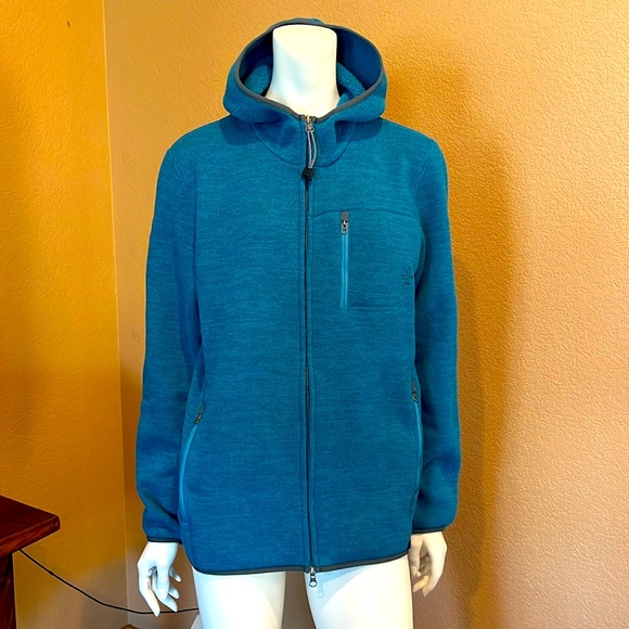 PRANA FLEECE HOODED JACKET HOODIE WOMEN'S MEDIUM - Picture 1 of 11